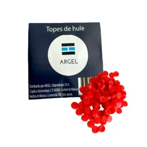 Topes de hule con 100 ARGEL ROJO