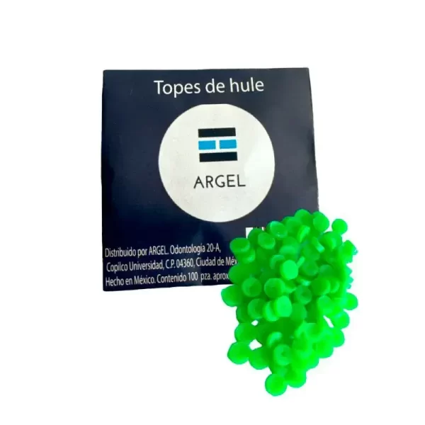 Topes de hule con 100 ARGEL VERDE