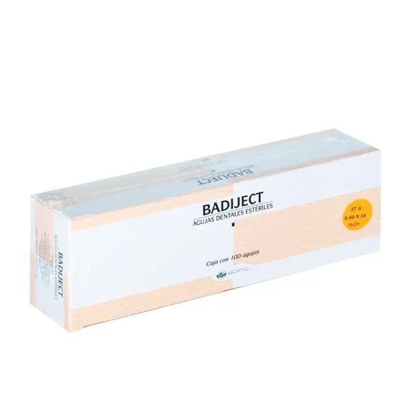 caja 100 agujas BADIJECT 27G LARGA