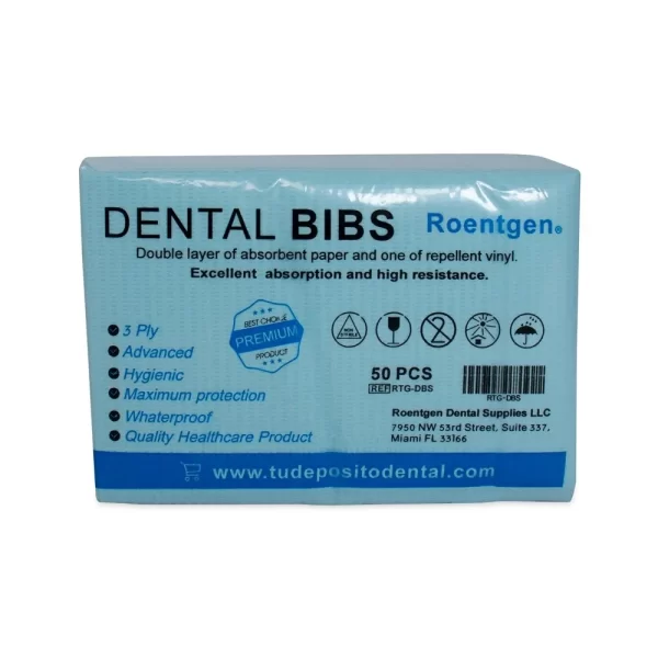 Campos Dentales Roentgen Bolsa c/50 Pzas azul cielo