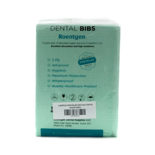 Campos Dentales Roentgen Bolsa c/50 Pzas verde pistache